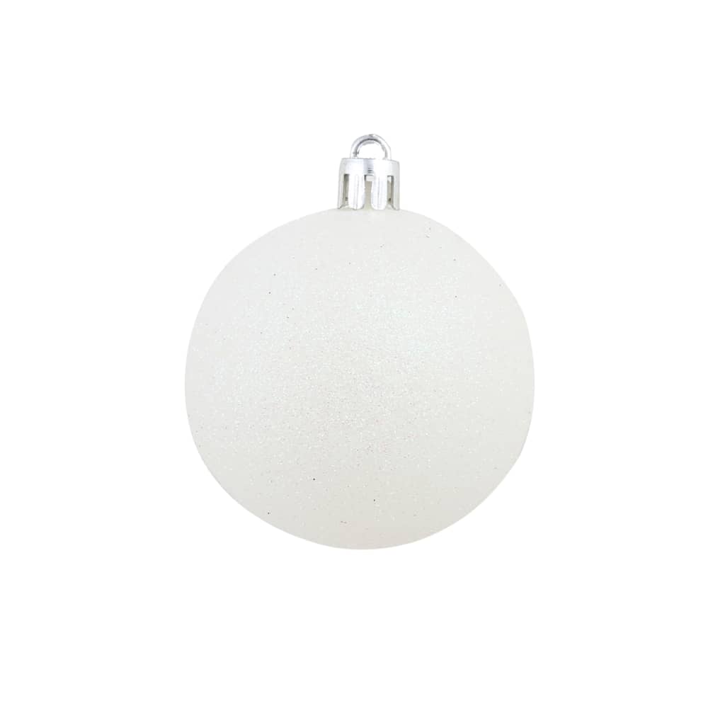 Ensemble de boules de Noël 100 pcs 3/4/6 cm Blanc/Gris - XIOS