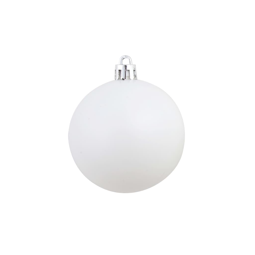 Ensemble de boules de Noël 100 pcs 3/4/6 cm Blanc/Gris - XIOS