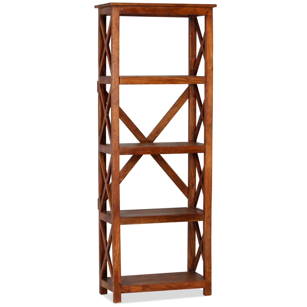 Bibliothèque Bois massif d'acacia et finition miel 60x30x160 cm - XIOS
