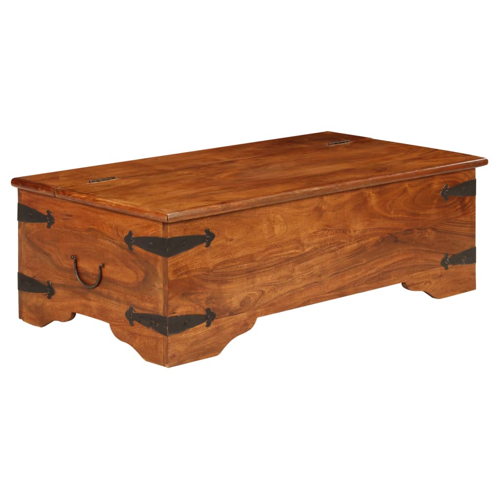 Table basse Bois d'acacia solide avec finition miel 110x55x35cm - XIOS