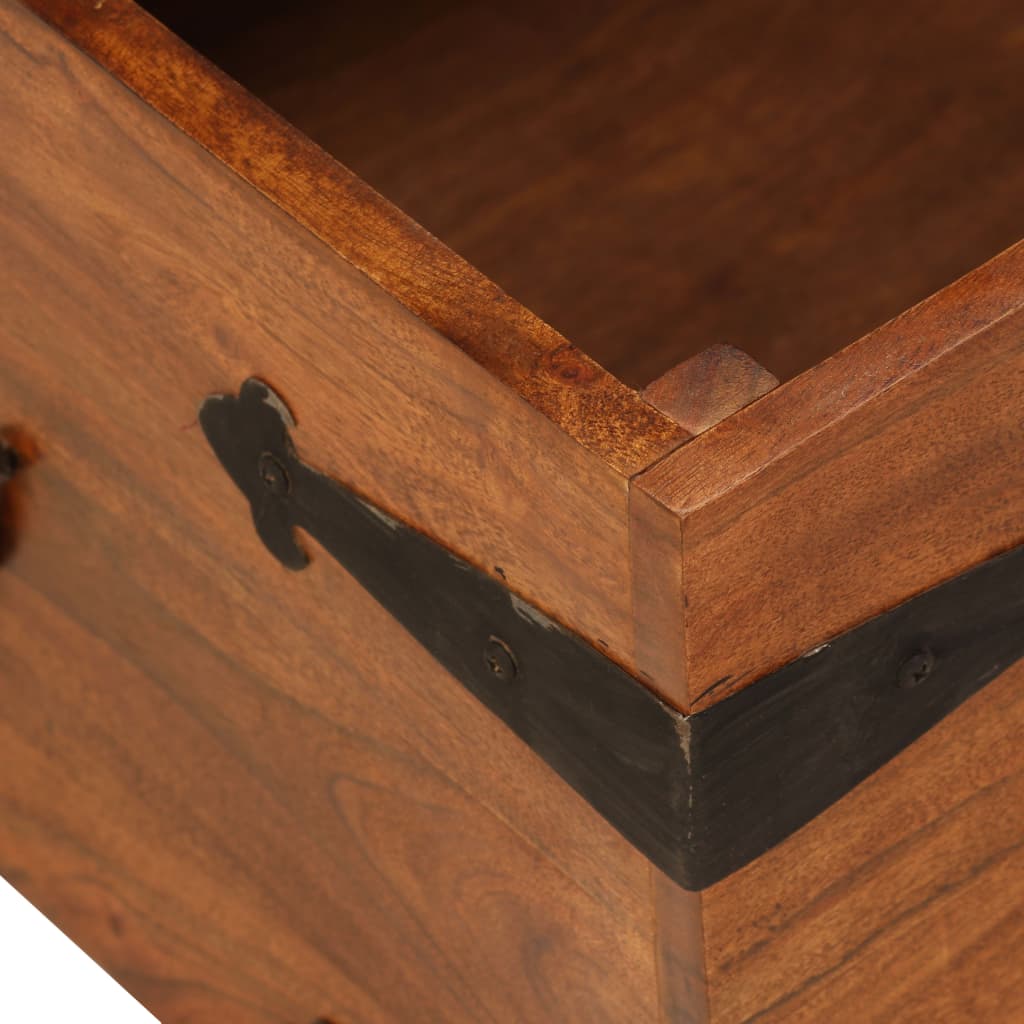 Table basse Bois d'acacia solide avec finition miel 110x55x35cm - XIOS