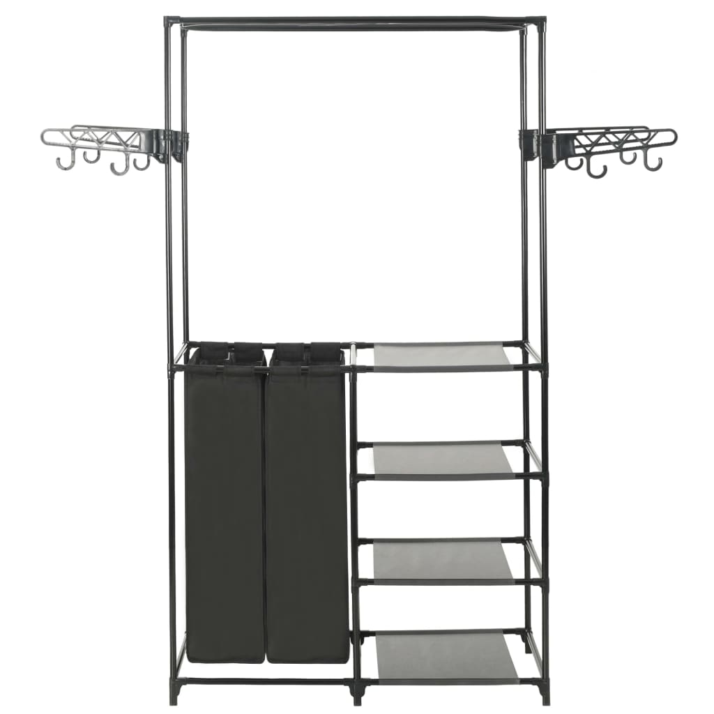 Porte-vêtements Acier et tissu non-tissé 87x44x158 cm Noir - XIOS