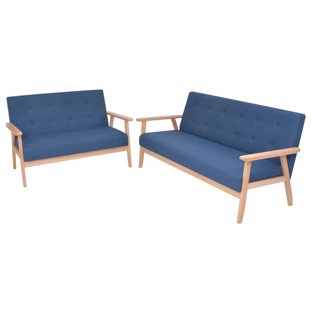 Ensemble de canapé 2 pcs Tissu bleu - XIOS