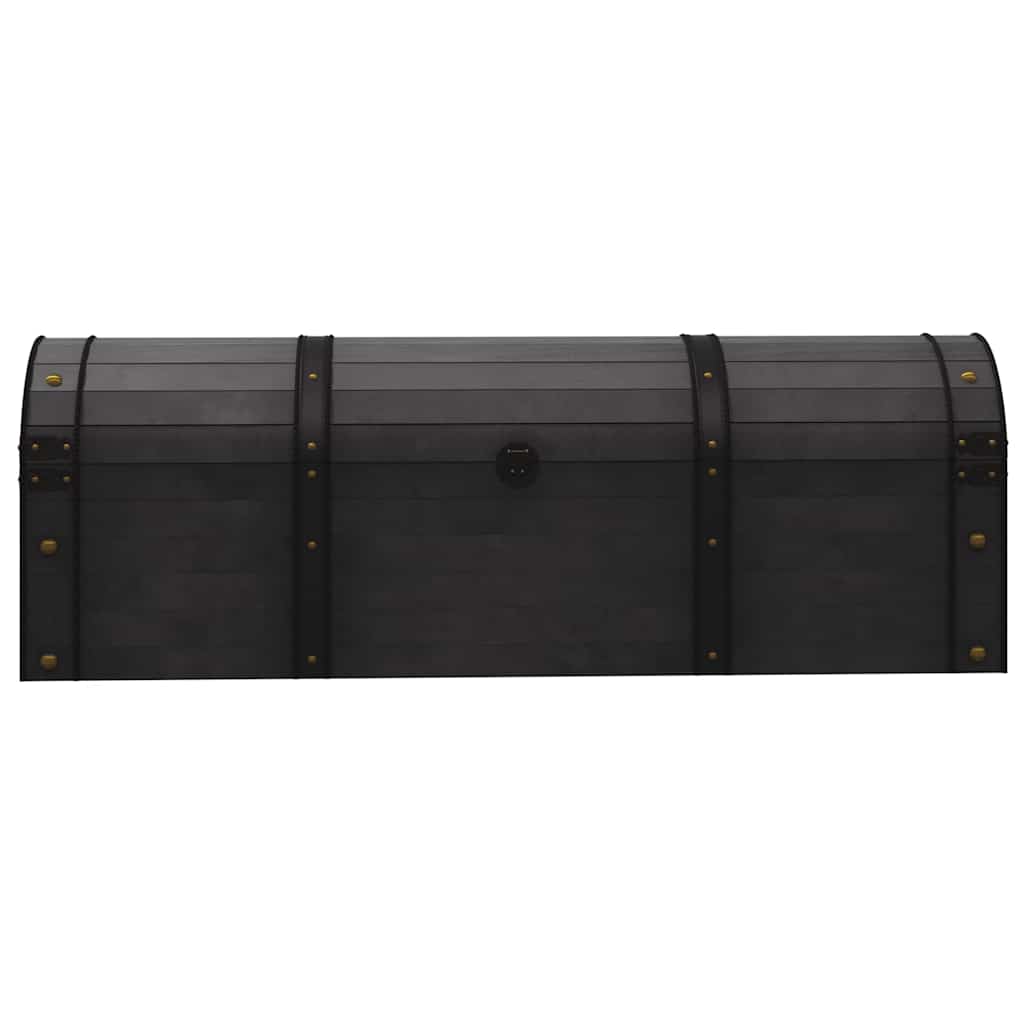 Coffre de rangement Bois massif style vintage 120x30x40 cm