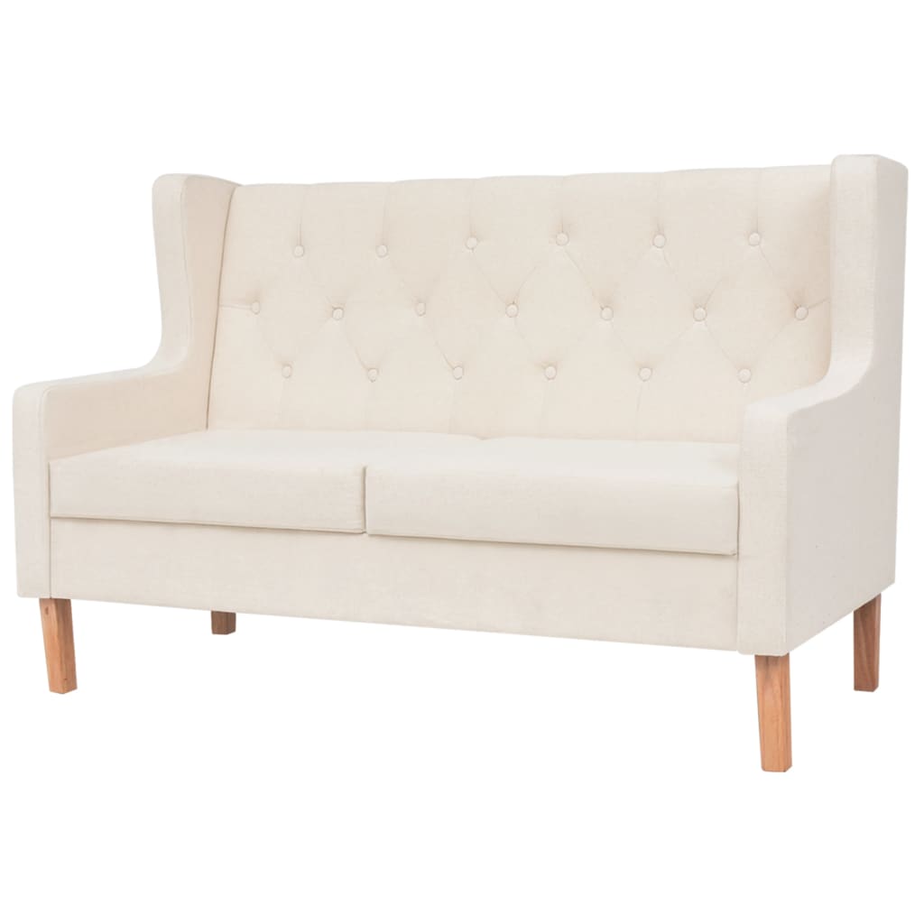 Ensemble de canapés 2 pcs tissu blanc crème - XIOS