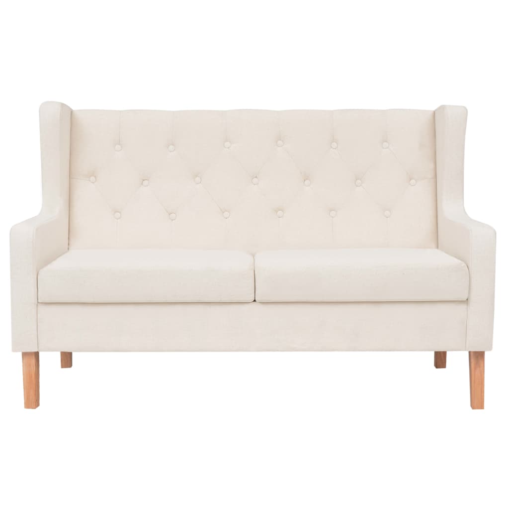 Ensemble de canapés 2 pcs tissu blanc crème - XIOS