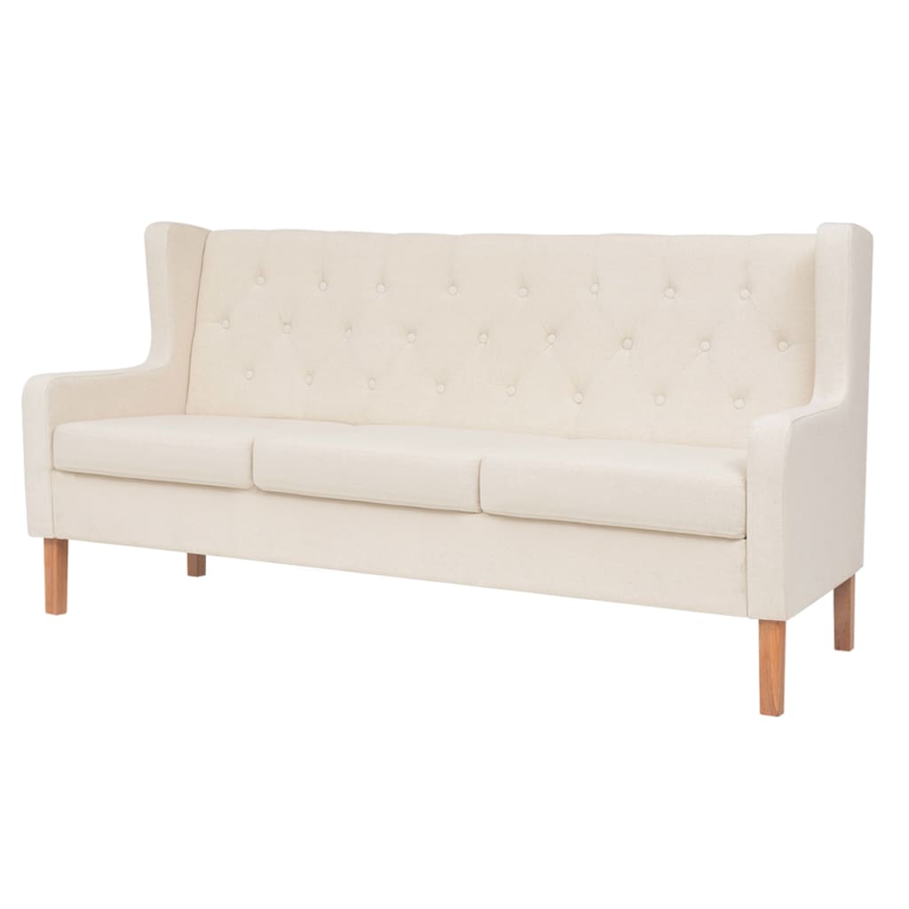 Ensemble de canapés 2 pcs tissu blanc crème - XIOS