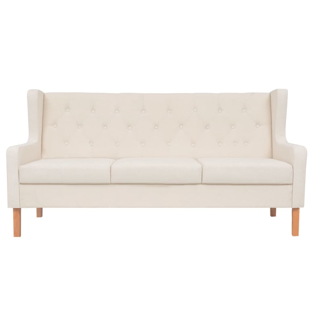 Ensemble de canapés 2 pcs tissu blanc crème - XIOS