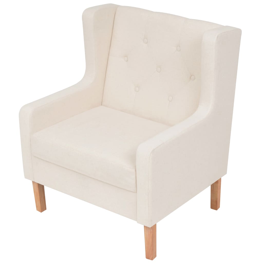 Ensemble de canapés 2 pcs tissu blanc crème - XIOS