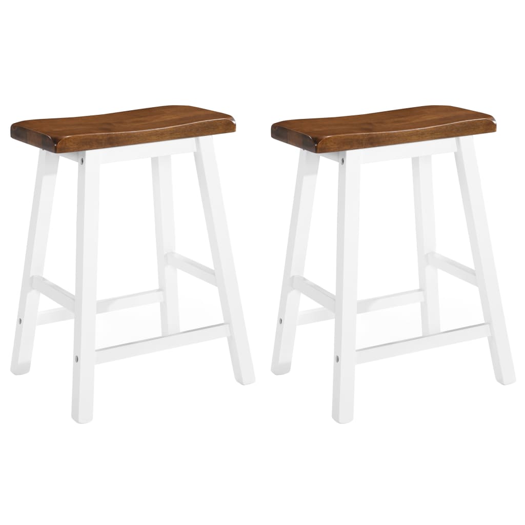 Tabourets de bar lot de 2 bois massif - XIOS
