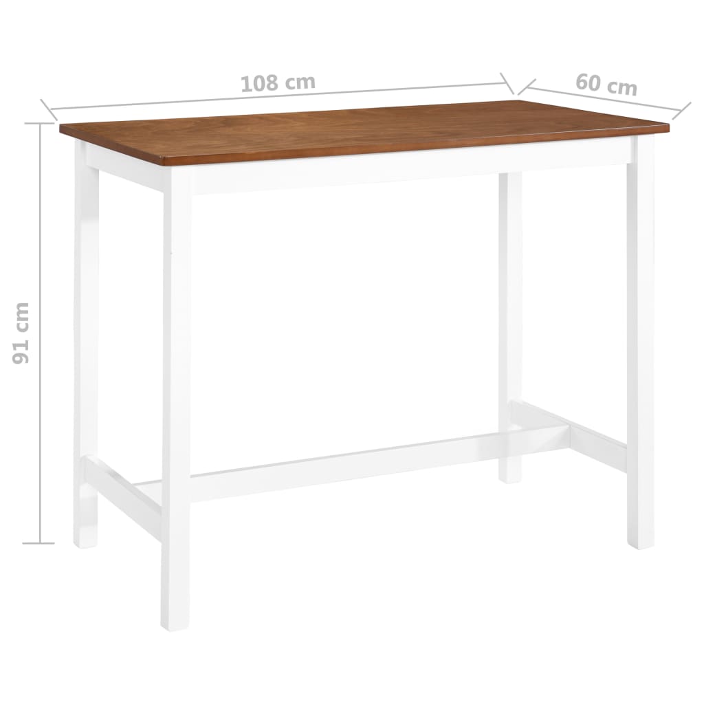 Table de bar Bois massif 108x60x91 cm - XIOS