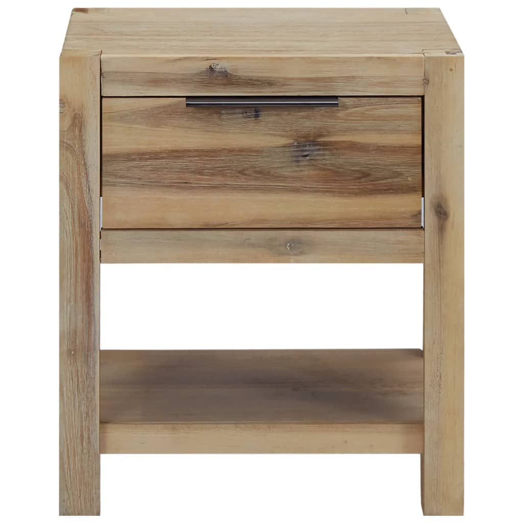 Table de chevet avec tiroir 40x30x48 cm Bois d'acacia solide - XIOS