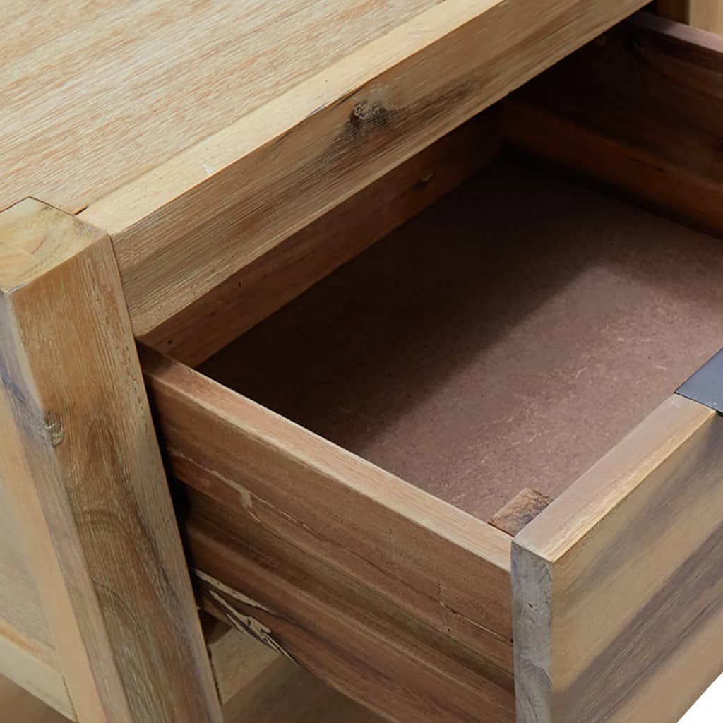 Table de chevet avec tiroir 40x30x48 cm Bois d'acacia solide - XIOS