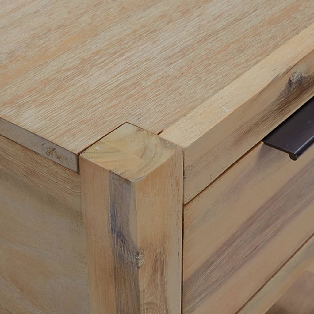 Table de chevet avec tiroir 40x30x48 cm Bois d'acacia solide - XIOS