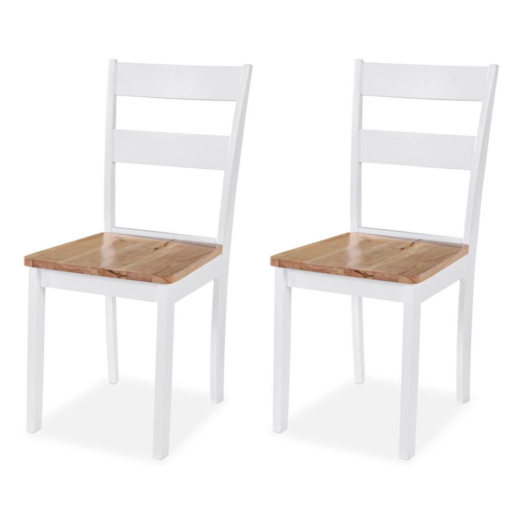Ensemble de salle à manger 3 pcs MDF et hévéa Blanc - XIOS