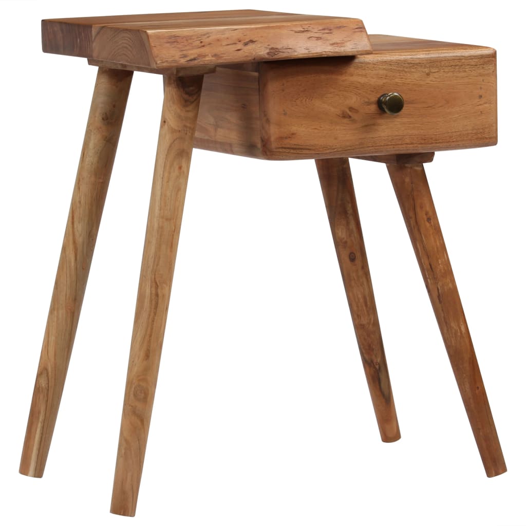 Table de chevet Bois d'acacia massif 45 x 32 x 55 cm - XIOS