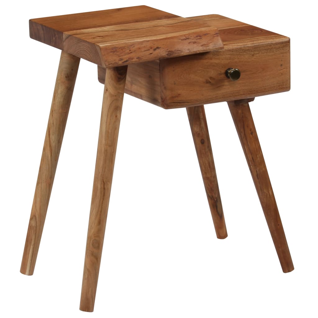 Table de chevet Bois d'acacia massif 45 x 32 x 55 cm - XIOS