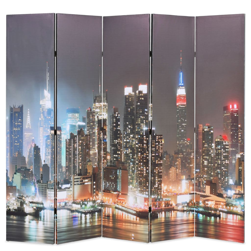 Cloison de séparation pliable 200x170 cm New York la nuit XIOS