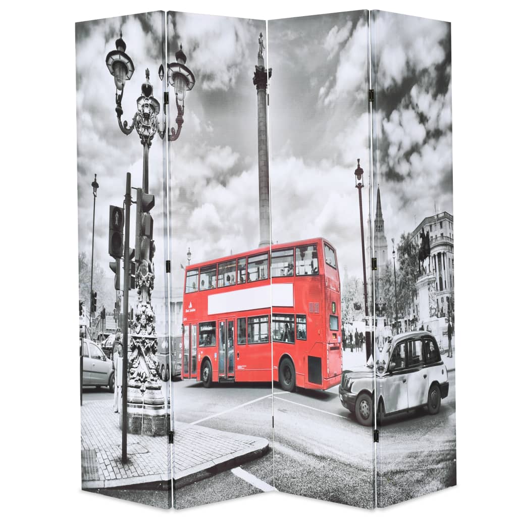 Cloison de séparation 160 x 170 cm Bus londonien Noir et blanc - XIOS