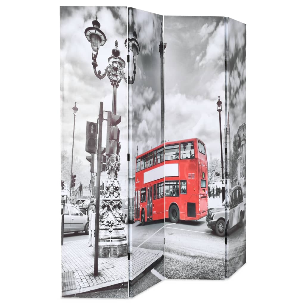 Cloison de séparation 160 x 170 cm Bus londonien Noir et blanc - XIOS