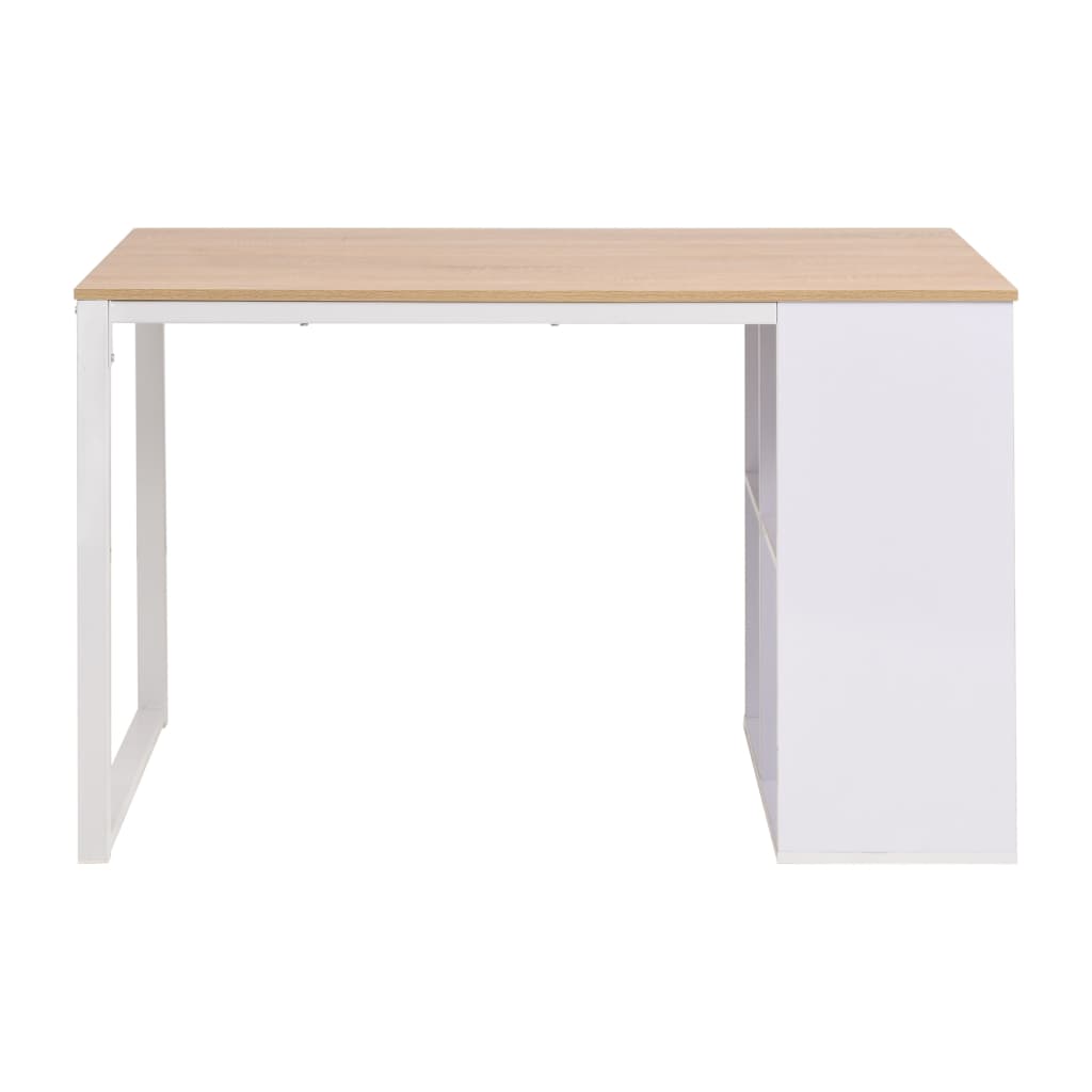 Table d'écriture 120x60x75 cm Chêne et blanc Bureaux vidaXL   