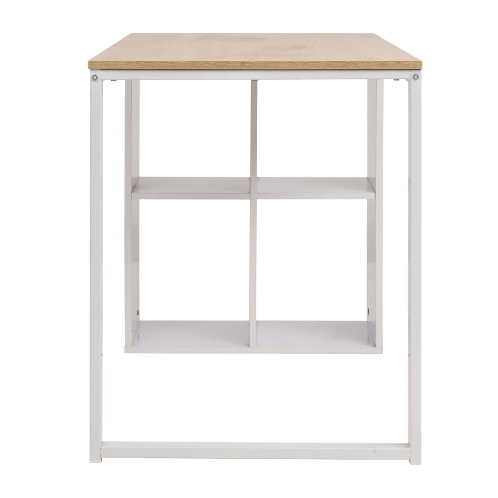 Table d'écriture 120x60x75 cm Chêne et blanc Bureaux vidaXL   