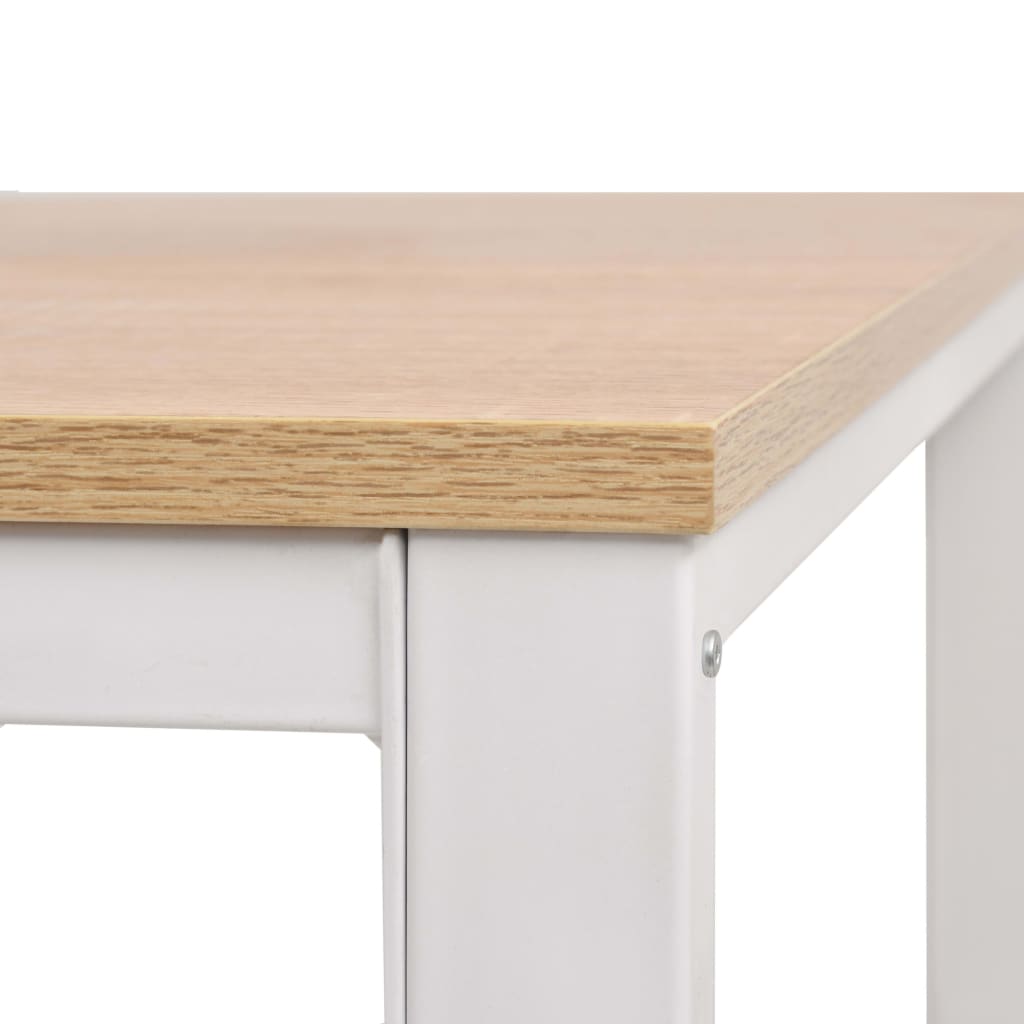 Table d'écriture 120x60x75 cm Chêne et blanc Bureaux vidaXL   