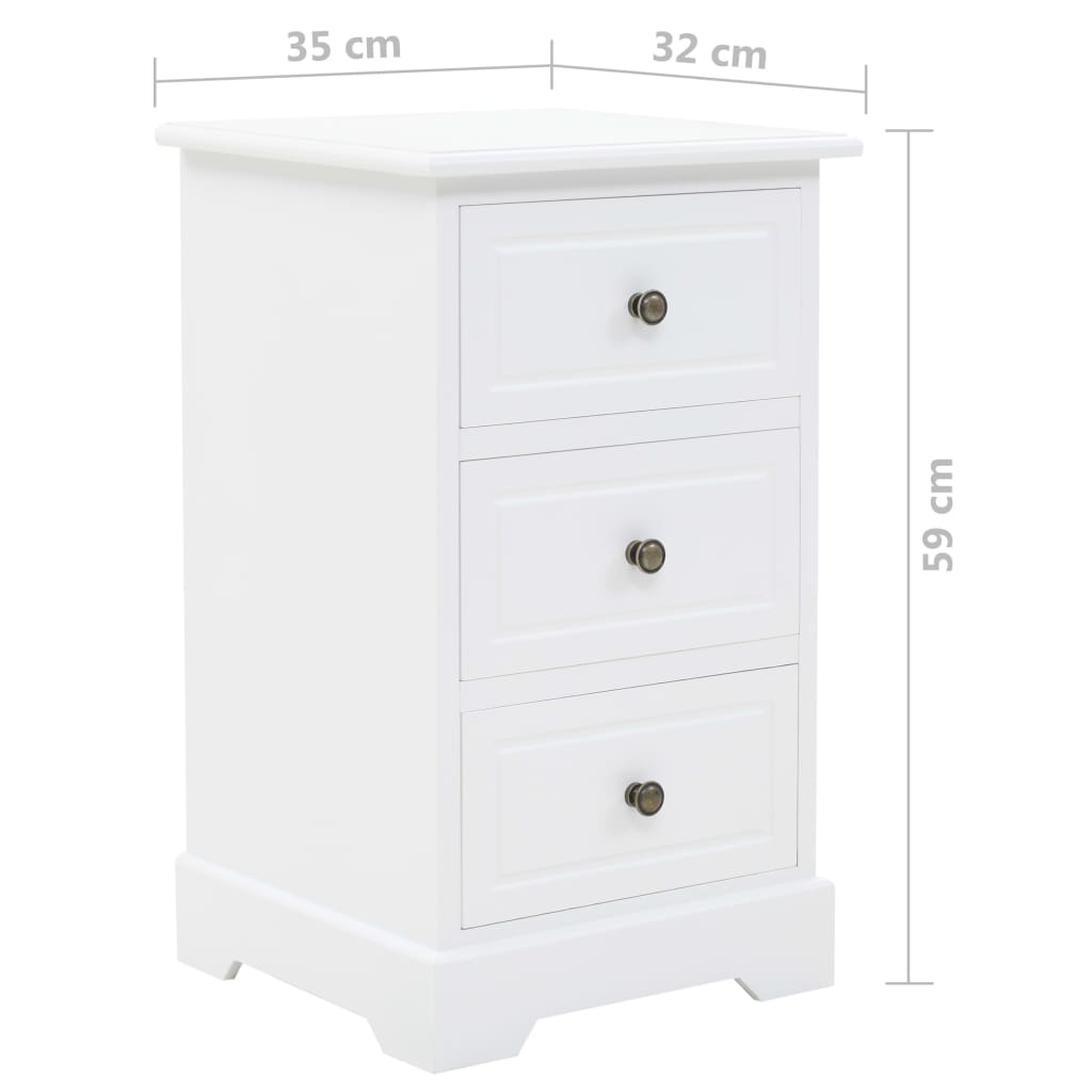 Table de chevet MDF et bois de pin 35x32x59 cm - XIOS