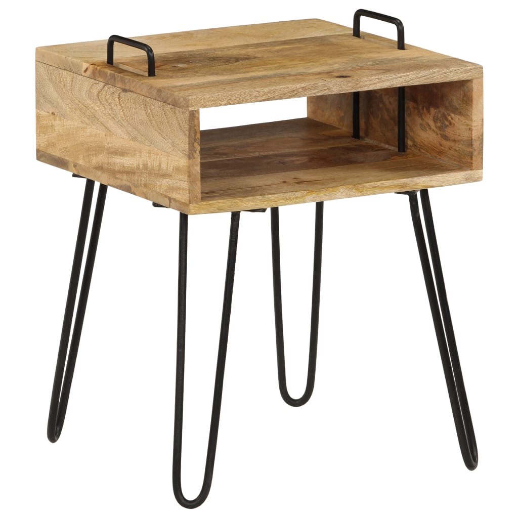 Table de chevet Bois de manguier massif 40 x 34 x 47 cm - XIOS