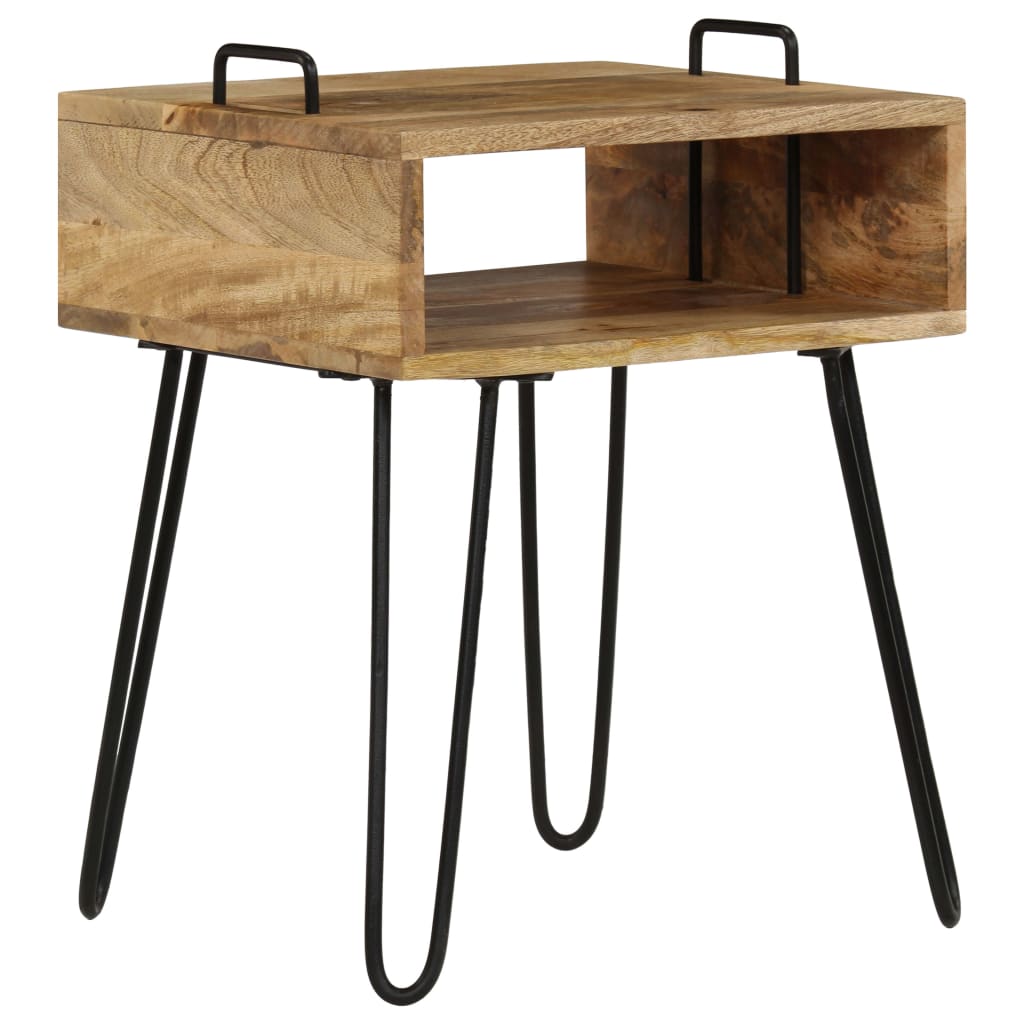 Table de chevet Bois de manguier massif 40 x 34 x 47 cm - XIOS