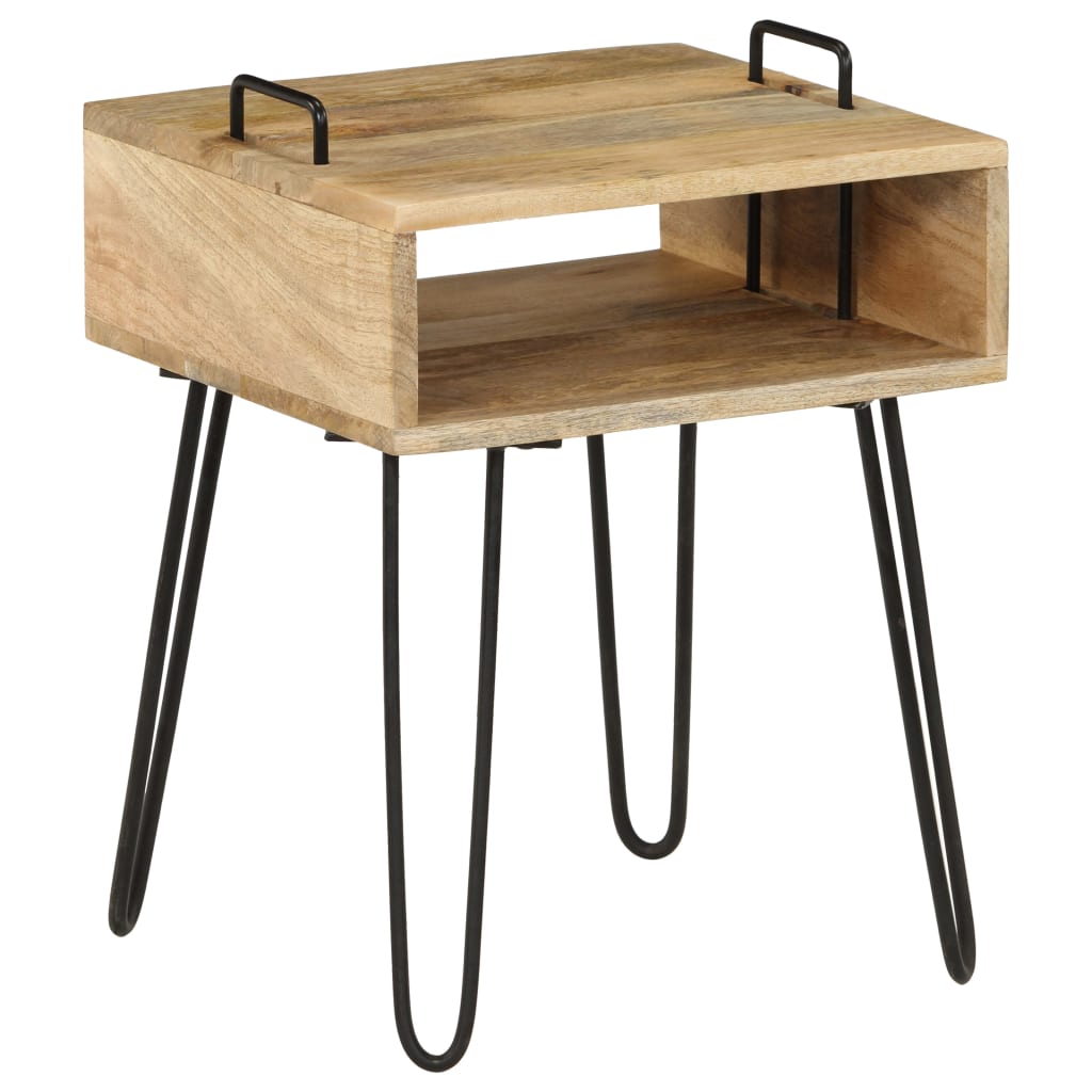 Table de chevet Bois de manguier massif 40 x 34 x 47 cm - XIOS