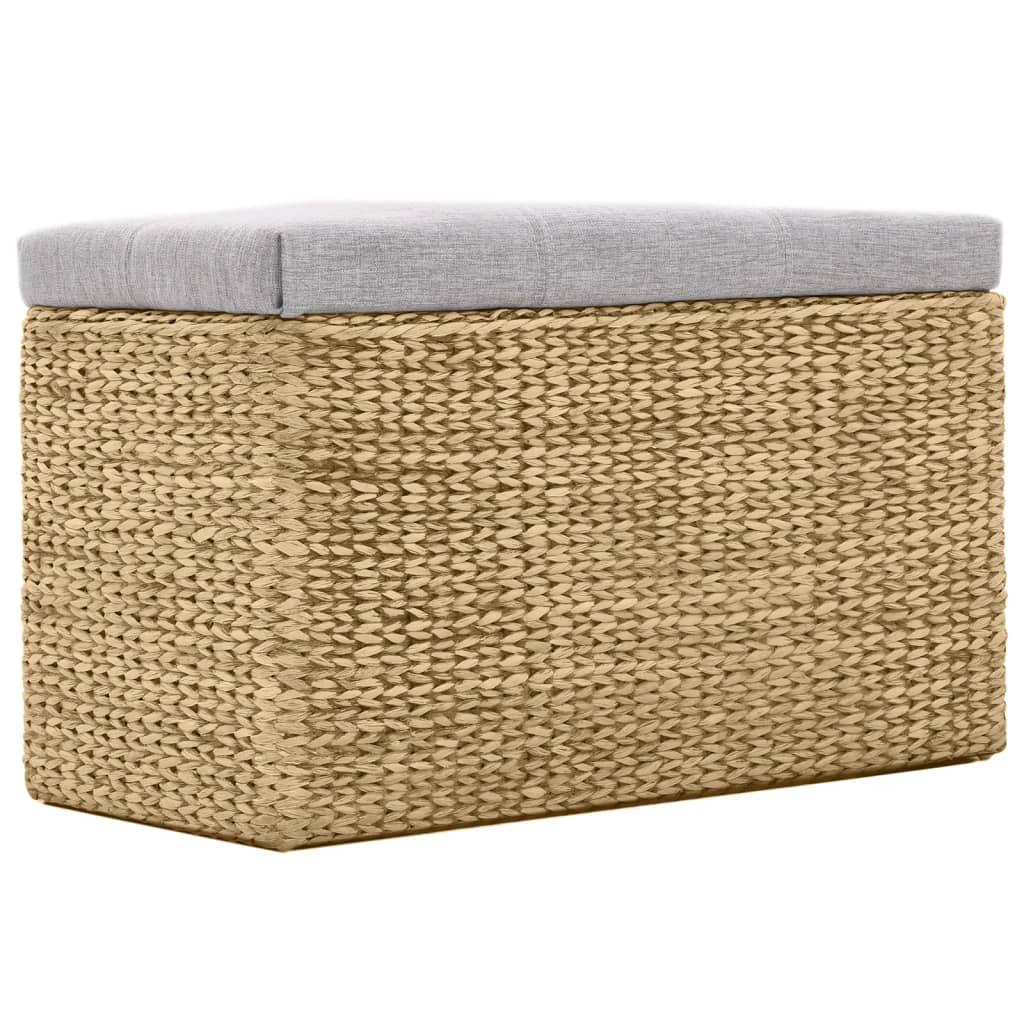 Banc avec 2 poufs Jacinthe d'eau Gris - XIOS