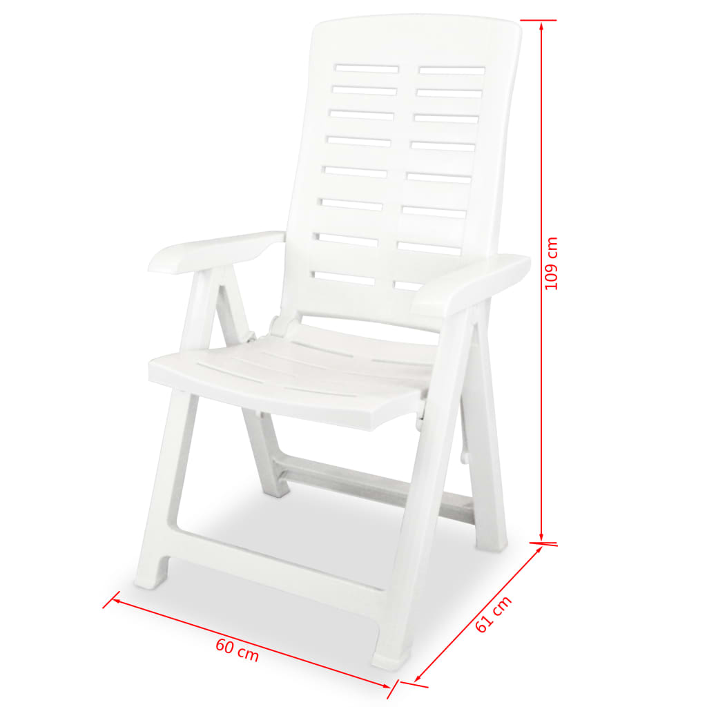 Ensemble de bistro 3 pcs Plastique Blanc