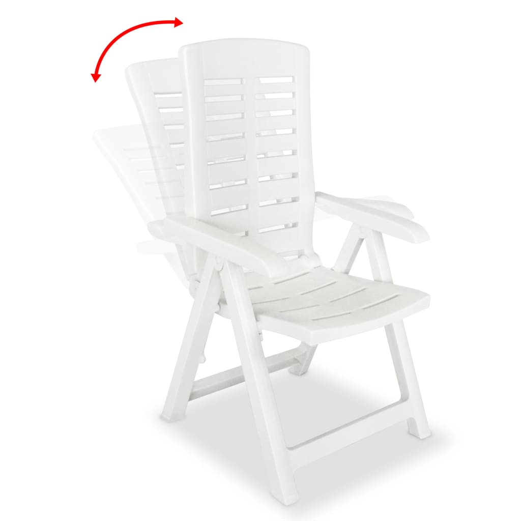 Ensemble de bistro 3 pcs Plastique Blanc