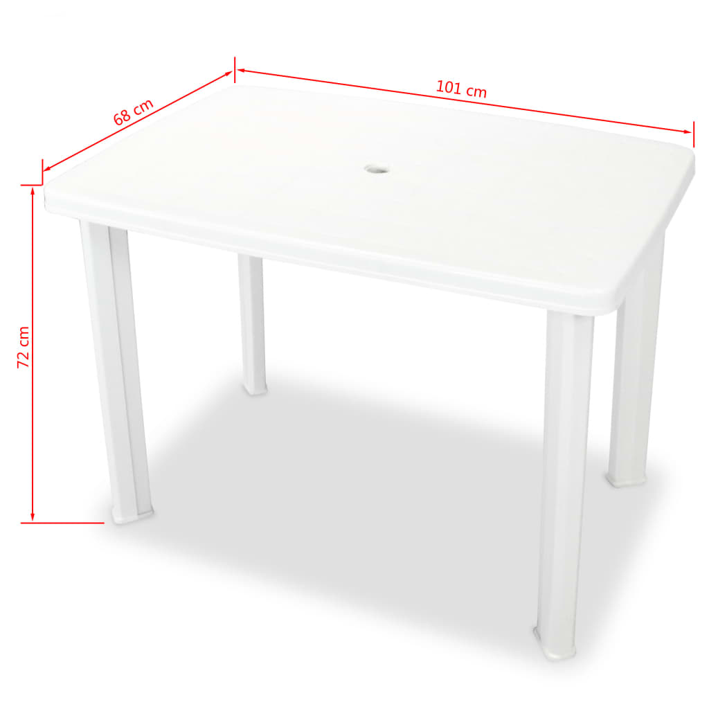 Ensemble de bistro 3 pcs Plastique Blanc