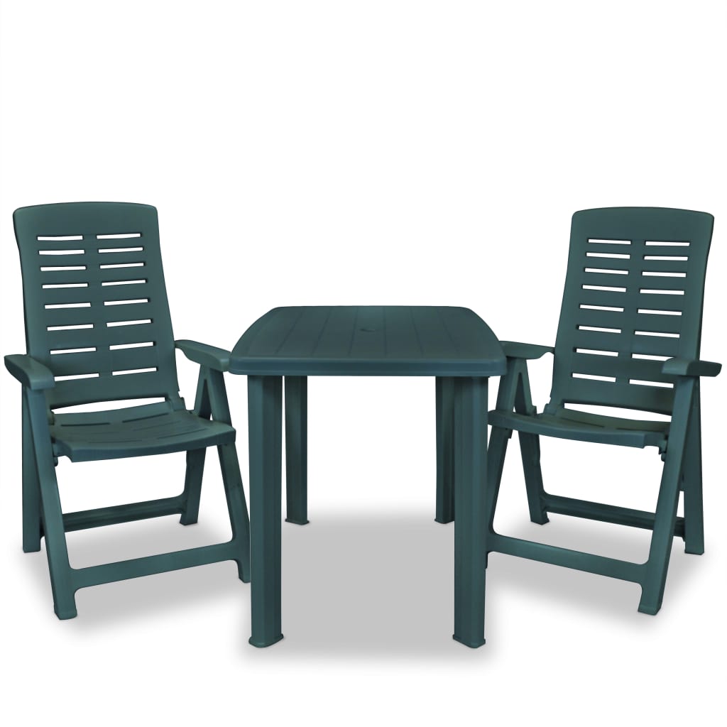Ensemble de bistro 3 pcs Plastique Vert