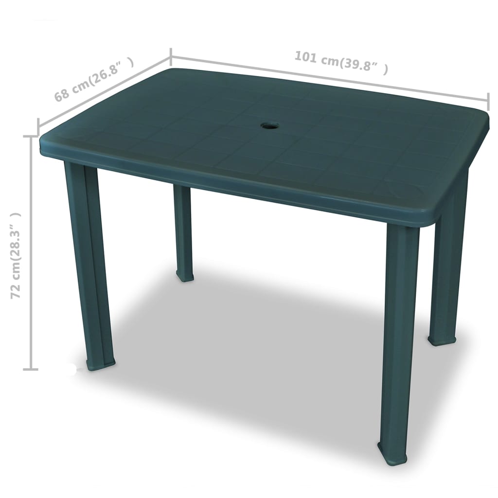 Ensemble de bistro 3 pcs Plastique Vert
