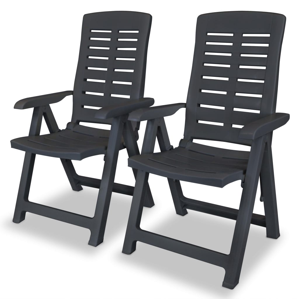 Ensemble de bistro 3 pcs Plastique Anthracite