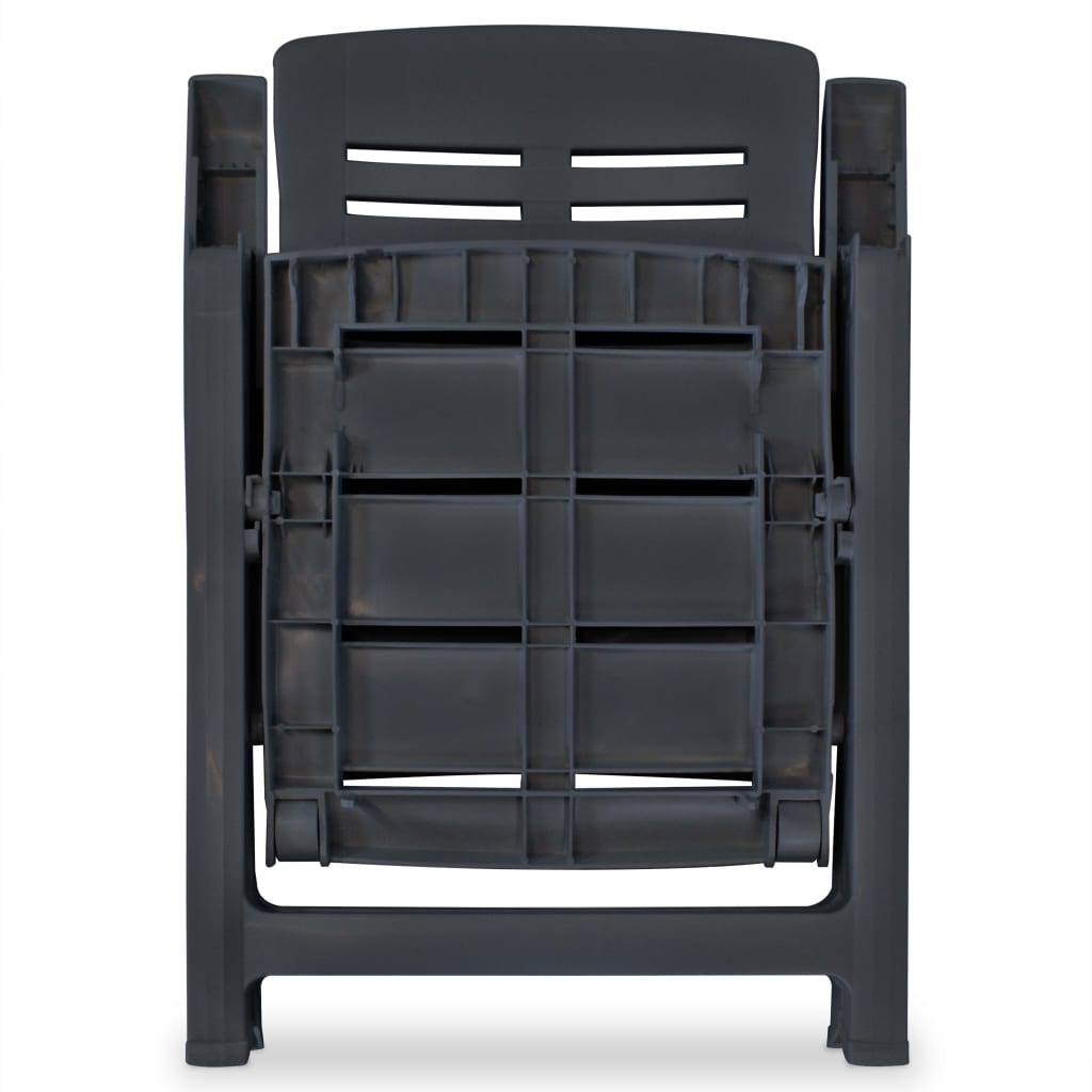 Ensemble de bistro 3 pcs Plastique Anthracite