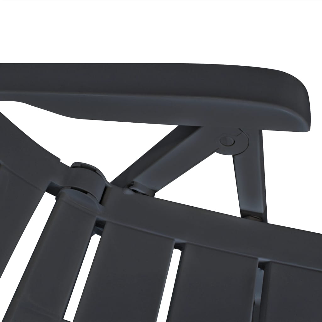 Ensemble de bistro 3 pcs Plastique Anthracite