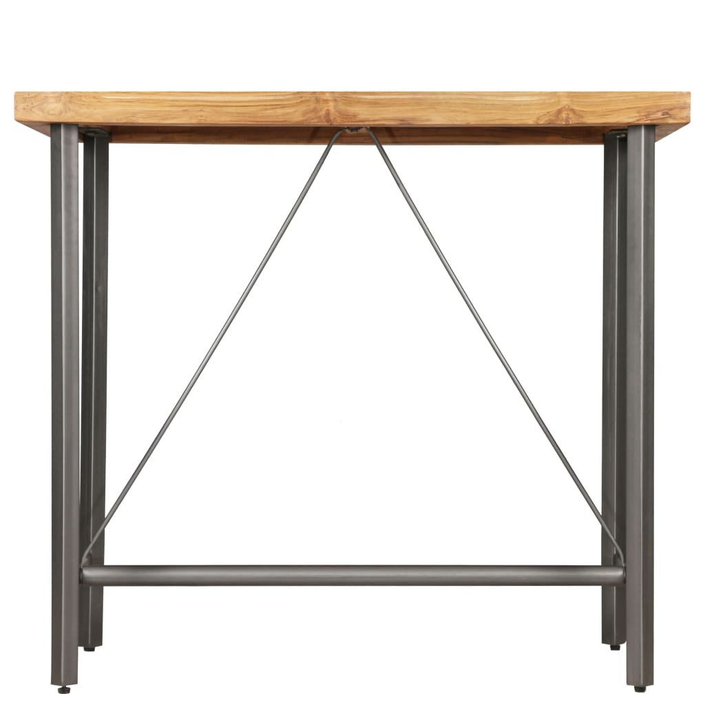 Table de bar Teck recyclé massif 120x58x106 cm - XIOS