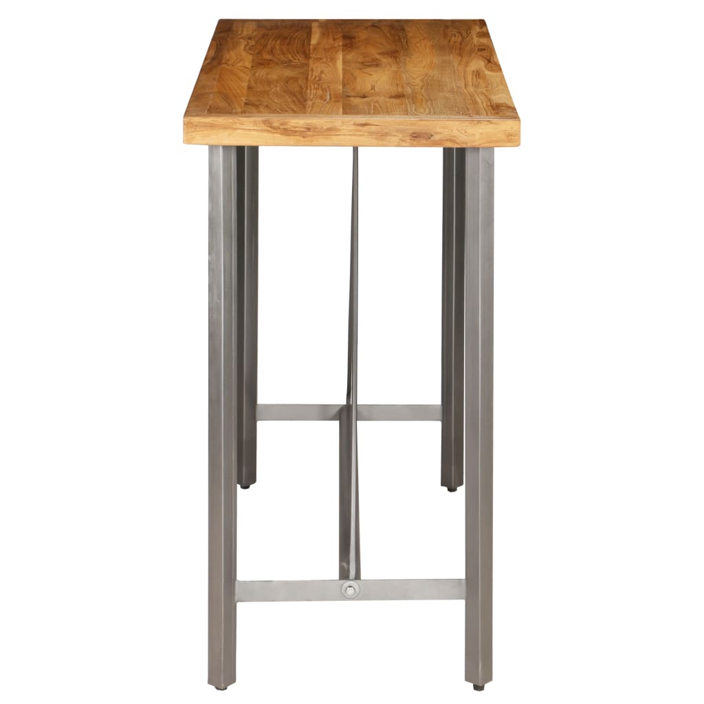 Table de bar Teck recyclé massif 120x58x106 cm - XIOS