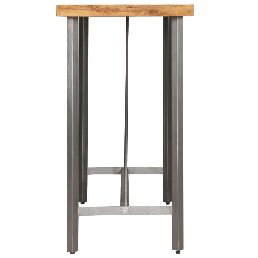 Table de bar Teck recyclé massif 120x58x106 cm - XIOS