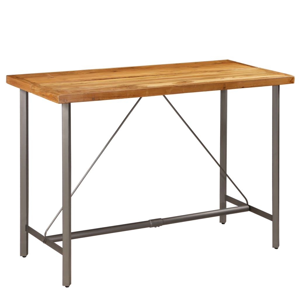 Table de bar Teck recyclé massif 150x70x106 cm - XIOS