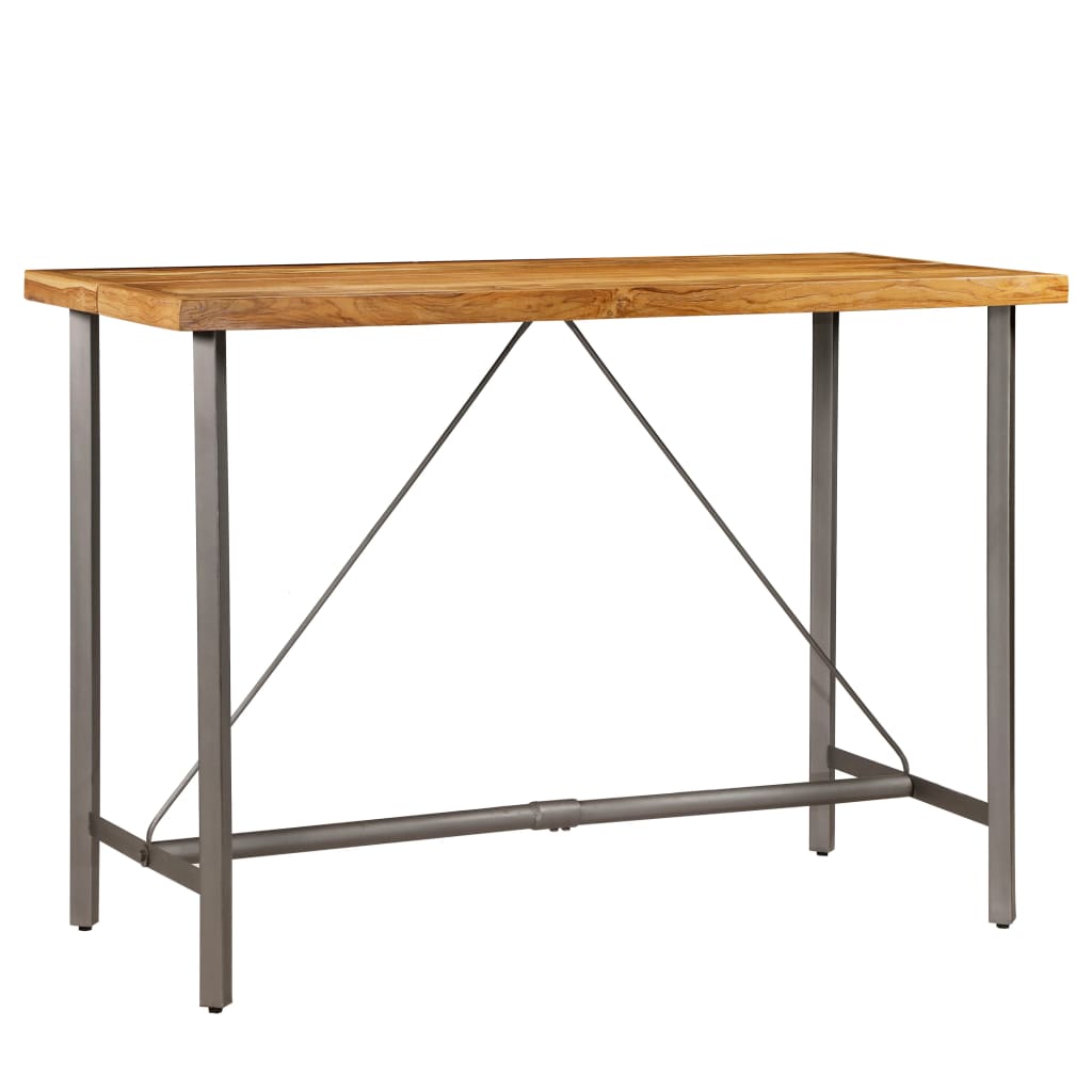 Table de bar Teck recyclé massif 150x70x106 cm - XIOS