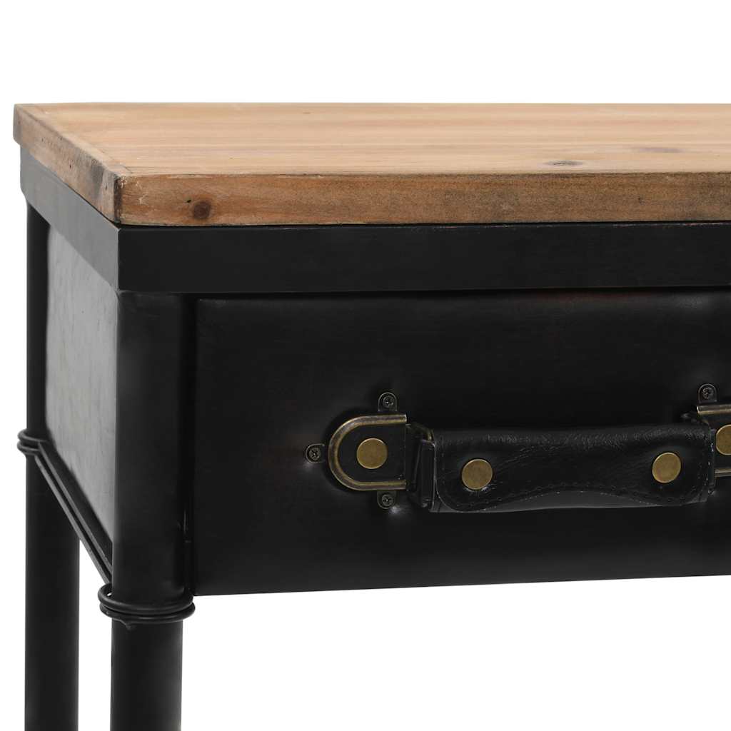 Table console MDF et bois de sapin 100 x 33,5 x 80 cm - XIOS