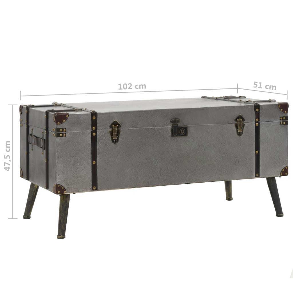 Table basse MDF et aluminium 102x51x47,5 cm - XIOS