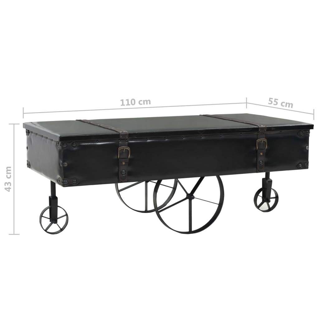 Table basse MDF et bois de sapin 110x55x43 cm - XIOS