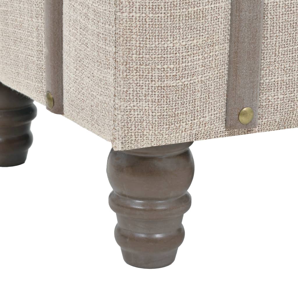 Banc de rangement Bois massif et acier 111x34x37 cm - XIOS
