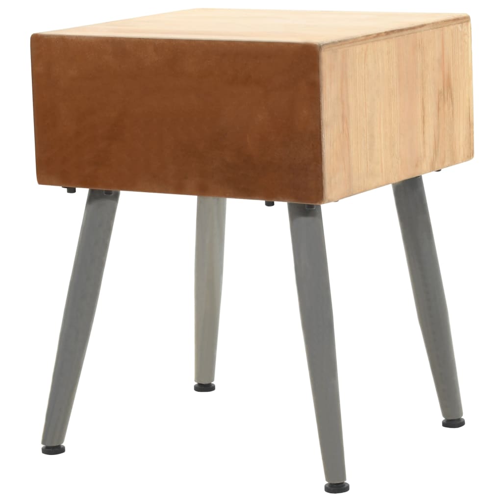 Table de chevet Bois de sapin massif 43 x 38 x 50 cm - XIOS